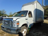 (D-ROW) 2015 WRECKED FORD VAN BOX TRUCK