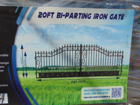GREATBEAR 20' BI-PARTING IRON GATE W/ "STAR"
