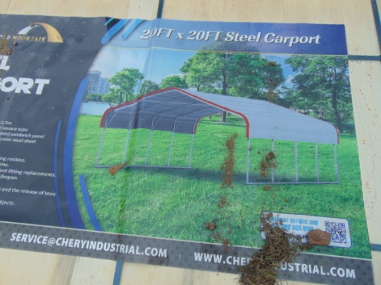 GOLD MOUNTAIN 20 X 20 STEEL CARPORT KIT