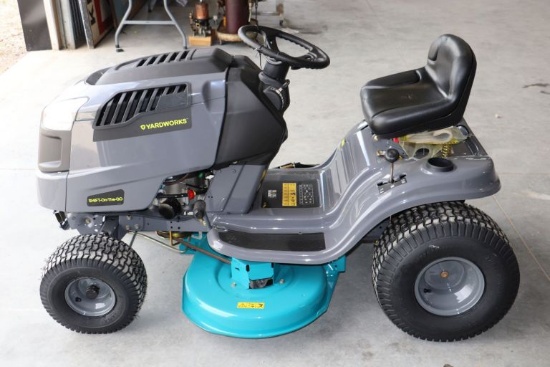 UNUSED YARDWORKS RIDING LAWN MOWER