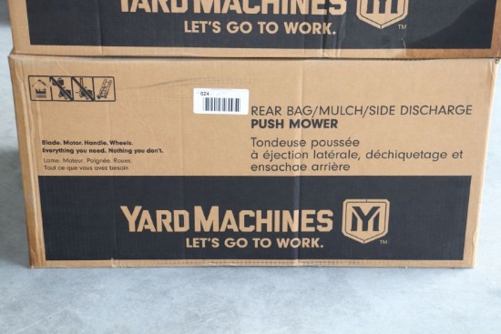 UNUSED YARD MACHINES PUSH MOWER