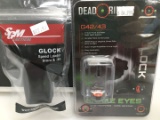 Dead Ringer G42/43 Glock Tritium Front and Rear Sights Snake Eyes and Glock Speed Loader