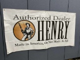 Henry Firearms Authorized Dealer Banner Gun Dealer Gun Store, Collectible.  A point of reference- th