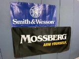 Smith &Wesson, Mossberg Authorized Dealer Banner Gun Dealer Gun Store, Collectible.  A point of refe