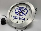 FNH FN Dealer Neon Clock, Collectible