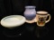 HAEGER Pottery Robin Blue, HYWOOD NILOAK Spongeware, Louisville Stoneware Mug & Dollie