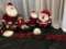 Big Stuffed Santas, Hanging Decorations for the Holidays