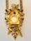 Vintage Trifari 17 Jewels Wind up Gold Tone Cuckoo Clock Watch Necklas 1960's