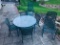 8 Piece Patio Matching Set: Table, Umbrella Stand, Lounge, 4 Chairs, Rocker