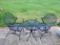 Black Iron Patio Table & 2 Chairs