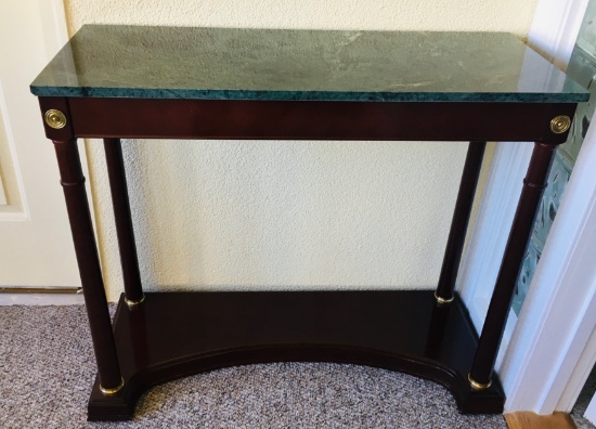 Green Marble Top Console Table