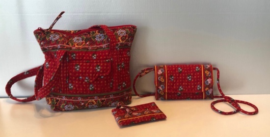 Vera Bradley 3 Matching Bag Set