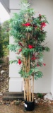 6 FT Japanica Bamboo Tree with red berries & birds
