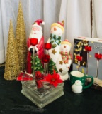 Santa - Snowmen, Tealights, Gold Trees