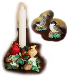 Lenox Winter Greetings Everyday Salt & Pepper and Candle Holder