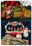 Gold Flowers, Holiday Flowers, Snowmen, Table Cloth