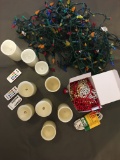 Christmas Tree String Lights - Fake Candles - Electric Cord - Beads