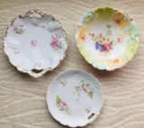 3 Antique Serving Bowls - Cabinet Bowls