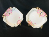 2 Piece AZALEA by Noritake Red Mark SQUARE SALAD PLATES