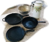 Cast Iron Skillets - Thermos, Colander