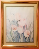 No. 678/1200 Signed Framed Watercolor Tulips Print