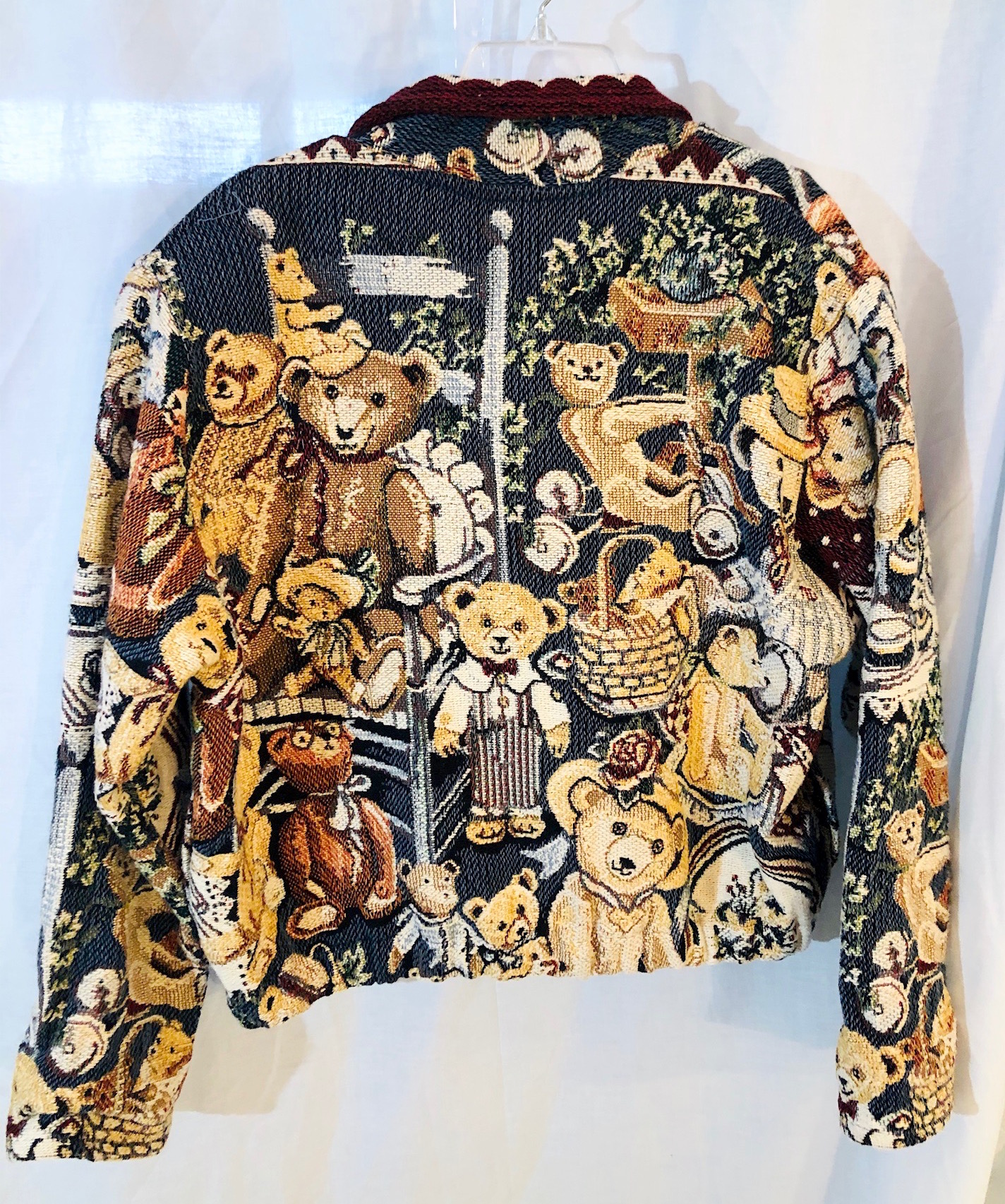 Painted Pony 手織り cotton jacket Vintage Claire Murray Painted Pony Jacket. Buttontapestry