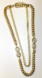 Joan Collins Double Chain and Interlocking Side Accents