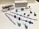 925 Silver ITALY , Swarovski Case, Custom Mellifor Glass Beads, Givency Silver Bracelet & More