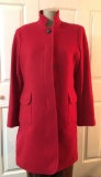 JONES NEW YORK Collection Medium Women's Wool Blend Coat - RED