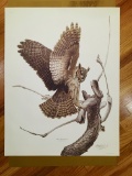1970 GUY COHELEACH - Great Horned Owl 32