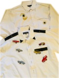2 Vintage 'MARQUIS' Shirts 'Hot Rods & Bling' - The appliqués, embellishments (Pkg2)