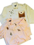 2 Vintage 'MARQUIS' Shirts 'Hot 'Wild Animals & Cowboy' - The appliqués, embellishments (Pkg3)