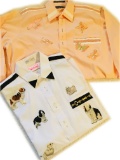 2 Vintage 'MARQUIS' Shirts 'Dogs & Butterflies' - The appliqués, embellishments (Pkg4)