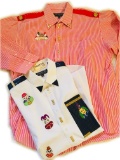 2 Vintage 'MARQUIS' Shirts 'Mardi Gras - Clowns - Ocean Club' - The appliqués, embellishments (Pkg4)
