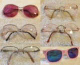 6 Eyeglass Frames Some VINTAGE Lot#1