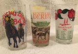 Kentucky Derby Glasses 1984 - 1985 - 1986   (#206)
