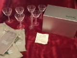 Vintage 1955 STEUBEN Cocktail Glasses with Storage Box