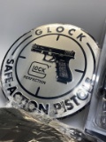 Glock Advertising Sign & Glock Range Bag & Shovel