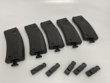 Five Troy Industries 30rd AR Mags W/Bottom Flat N