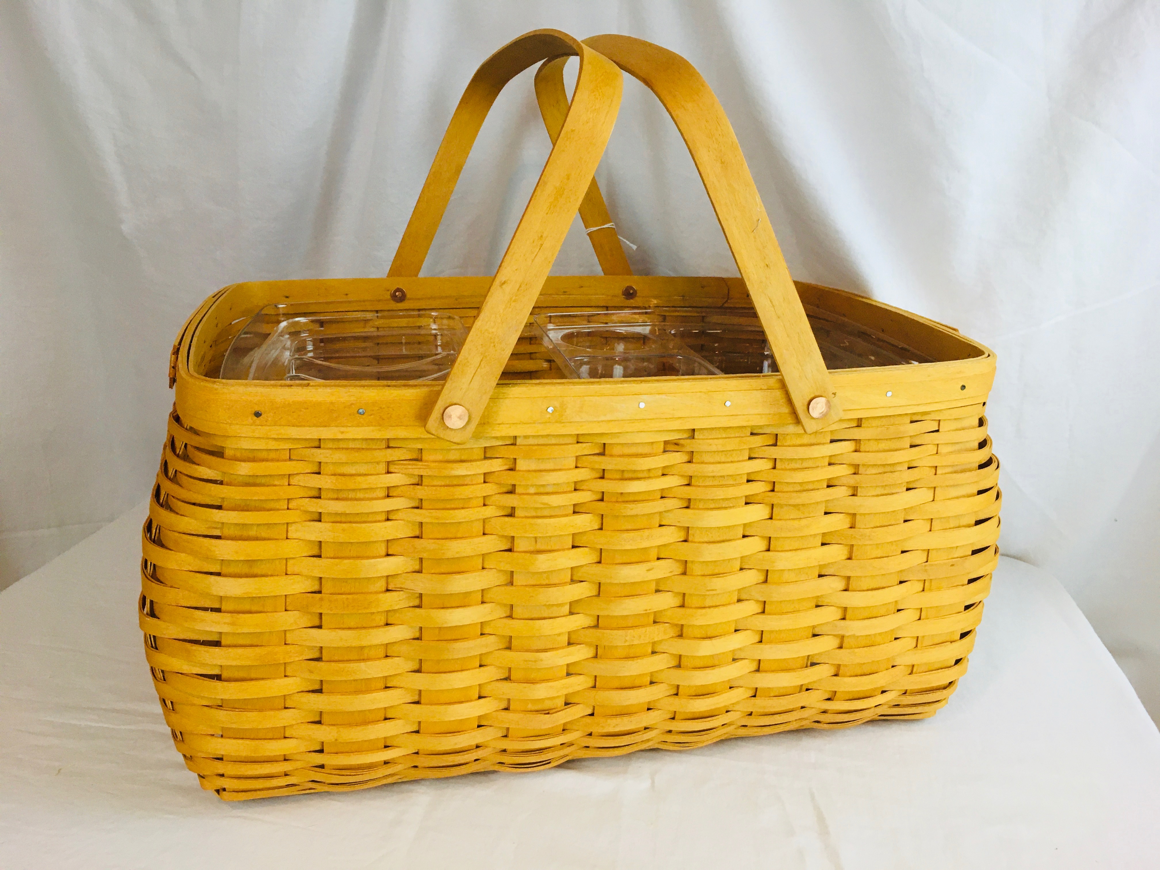 2002 Hostess Longaberger Craft Keeper Basket Set | Proxibid