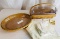 2011 Warm Brown Cracker Basket w/Handle, Protector & 2003 American Craft Original Baking Dish Basket