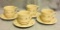 Set #1 Longaberger Pottery Set of 4 Cups & Saucers in Red.