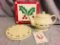 Longaberger Tea Pot Traditional Holly & 1998 Holly Trivet in box.
