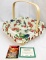 1998 Longaberger Natural Pie Basket Combo, Basket, Liner, Protector