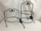 1 Single 1 Double Longabergers Wrought Iron Pie or Plate Display Shelfs.