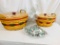 1999 Christmas Collection Popcorn Set RED - 1999 Holiday Hostess Pinecone Set