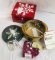 2010 Tree Trim Set Little Falling Snow GREEN with Protector, Liner and Wooden Snowflake Lid