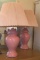 2 Pink Ginger Jar Styled Lamps with shades.