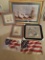 Framed Print, Framed Set of Cross Stitch, New Multi Pic Frame, 2 USA Small Posters