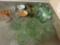 Green Depression Glass, Green Gold Goblet, Sawtooth Sugar Creamer, Carnival Cup & more